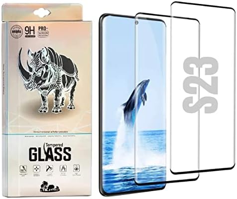 Grupo vertical [2 pacote] Protetor de tela de vidro temperado para Samsung Galaxy S23, tampa de