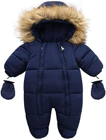 mmknlrm infantil menina menino casaco de inverno neve roupas de cama de criança zíper macacão com capuz