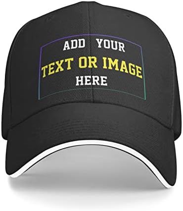 Boné de beisebol personalizado com sua imagem de texto, chapéu de caminhão ajustável personalizado,