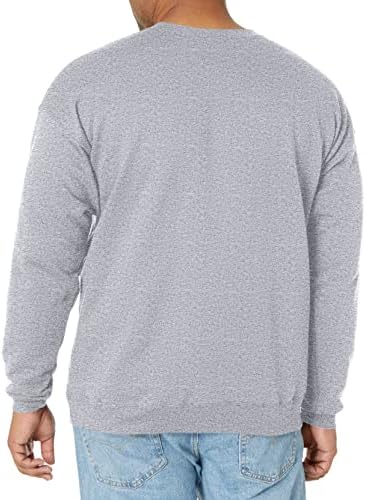 Hanes Men's EcoSmart Fleece Sweatshirt, Pullover de mistura de algodão, moletom de pista de tripulação
