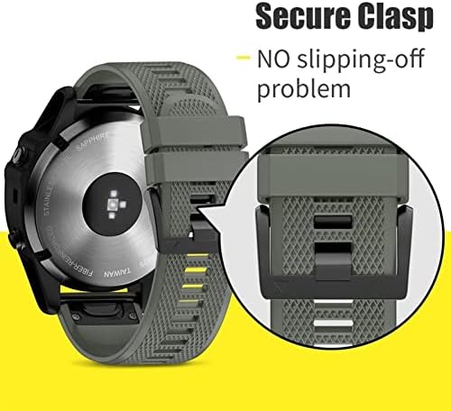 SPAPO Sport Silicone Watch Band Band Strap para Garmin Fenix ​​7 7x 6x 6 Pro 5x 5 mais 3HR 22 26mm EasyFit