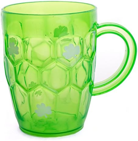 Festa de bebida do dia de St. Patricks para 4 canecas de plástico 18pc 12 oz favores de festa, verde