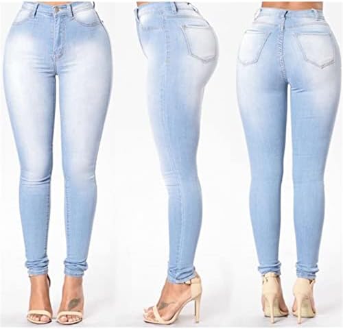 Jeans de flare de alongamento de maiyifu-gj para mulheres de cintura alta calça de jeans de sino magro