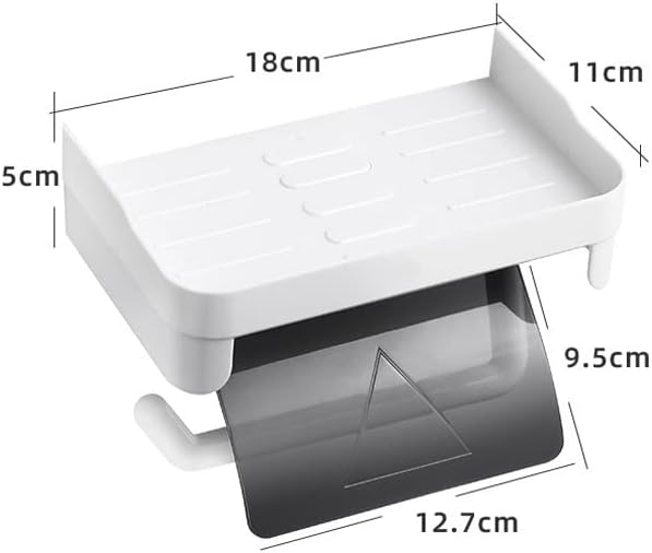 Renslat Toilet Paper Holder Titular sem pregos Adesivo não marcador Caixa de lapidação montada na