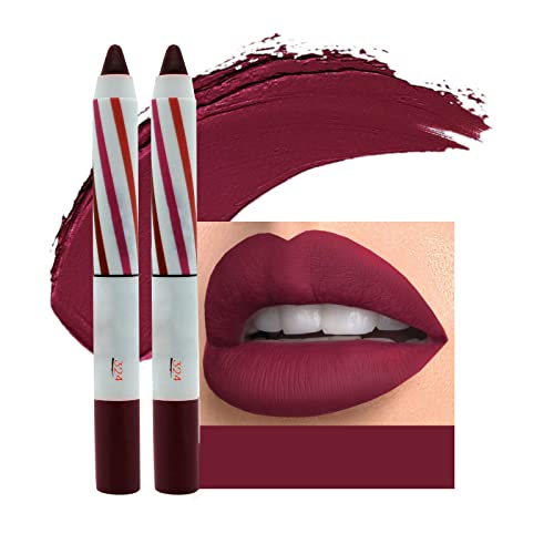 Jelly Lip Tint 2pc Lipstick lápis Lip Lip Velvet Silk Lip Gloss Maquiagem Lipos Lipos de Lipliner com Lipos