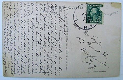 Vista de cartão postal vintage perto de Oquaga Lake Home Oquaga Lake NY Nova York