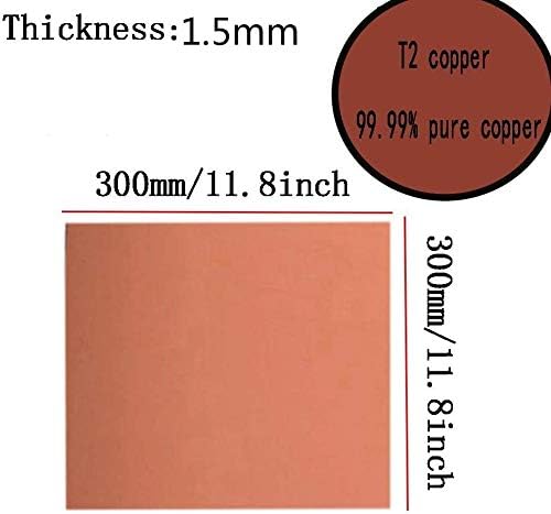 Placa de latão Umky Placa de cobre Cu Placa de cobre Folha de cobre T2 Folha de metal Folha de cobre Materiais