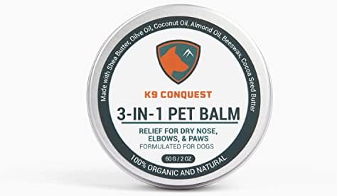 K9 conquista palha de cão bálsamo - focinho natural para cães - o bálsamo de pata é seguro e ideal