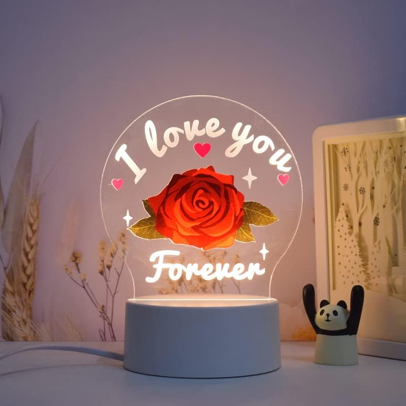 Lâmpada decorativa de LED 3D, lâmpada de ilusão óptica de luz noturna colorida para mesa de cabeceira.