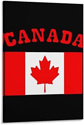 Pintura impressa na bandeira do Canadá Arte da parede Modern obra de arte vertical Picture para decoração