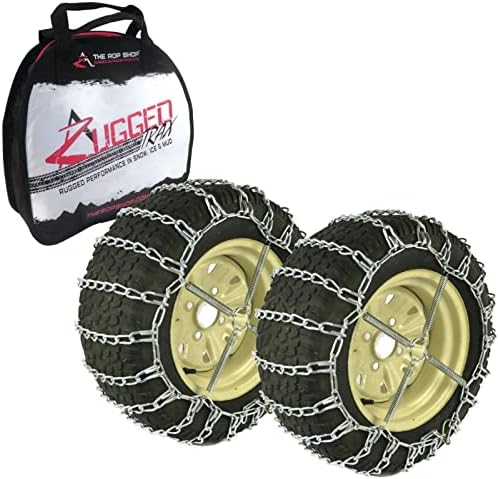 A ROP SHOP | Par de 2 cadeias de pneus de ligação com tensores para Troy-Bilt Fits 24x9.5x12 pneus