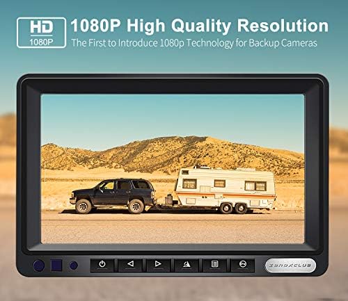 ZeroxClub 1080p FHD Kit de câmera de backup sem fio digital para RV/caminhão/trailer/van/ônibus, Visão noturna,