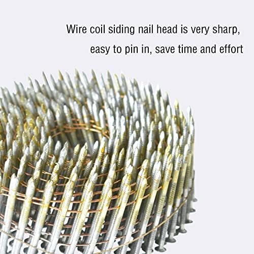 Unhas de tapume da bobina de arame Liguvcy-2-1/4 x 0,092 anel haste 15 graus unhas de tapume redondo de cabeça,