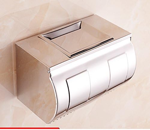 Suporte do rolo do vaso sanitário, completamente fechado e impermeável papel higiênico Box aço de aço