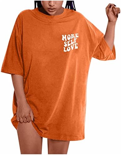 Mulheres de camiseta de grandes dimensões Moda de slogan PLATA SLAPAN GRAPACH SLIGES DE ombro curto