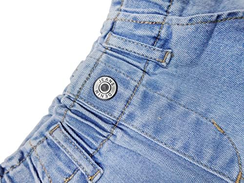 Kidscool Space Baby Girl Boy Jeans, Banda elástica de jeans rasgada macia dentro de calças
