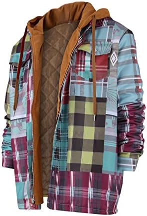 Jaquetas para homens camisa xadrez adicione veludo para manter jaqueta quente com casacos e jaquetas