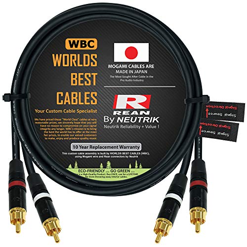 Melhores cabos do mundo 2,5 pés-Direcional Par de cabo de interconexão de áudio de alta definição Made