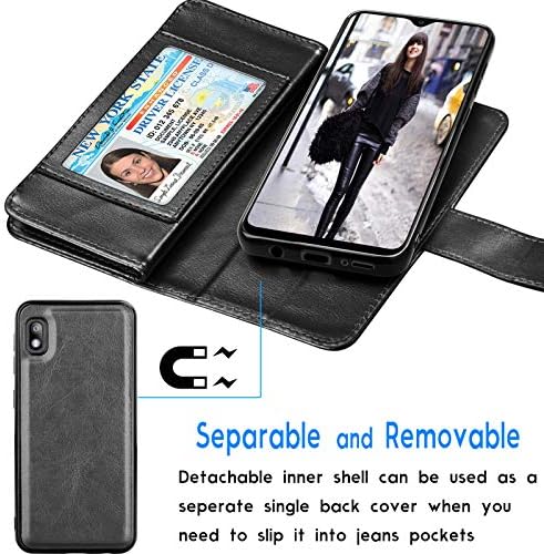 Caso do Galaxy A10E Tekcoo, capa de carteira Galaxy A10E, caça -níqueis de cartão de crédito de caixa de luxo