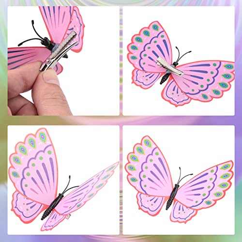 Willbond 24 peças Cabelo de borboleta clipes pequenos