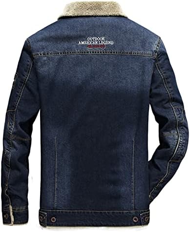 Jaquetas de jeans de inverno xxbr para masculino, botão de botão de lapéu de lapão de lã de lã de casaco interno