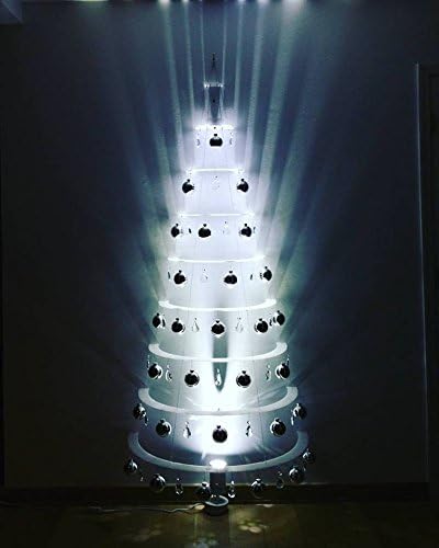 Crystal 36-vidro Bola de 36 Candeladores Half Árvore de Natal de Acrílico com Spotlight LED