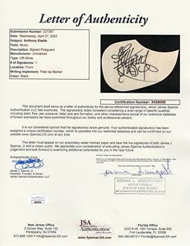 Anthony Kiedis assinou autógrafo em tamanho grande violão Fender Guitar Wo James Spence Authentication