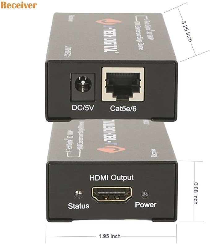 J-Tech Digital HDMI Extender por um único CAT 5E/6 Full HD 1080p com cores profundas, cópia EDID, Dolby Digital/DTS