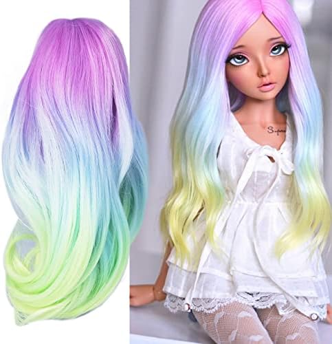 SD Doll Wig, peruca de cabelo de boneca resistente ao calor, bola de boneca de boneca de boneca cor