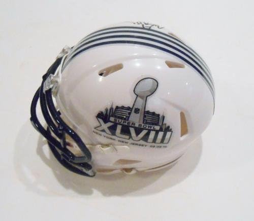 Kayvon Webster assinou o Super Bowl 48 Mini Capacete com Coa Xlviii Broncos - Mini Capacetes Autografados