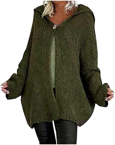 Xipcokm suéteres com capuz para mulheres de manga comprida Cardigan Sweater Casal