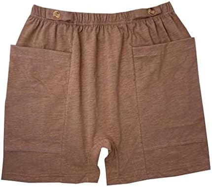 Cuidados com incontinência urinária shorts de algodão com bolso para mulheres idosas e homens roupas