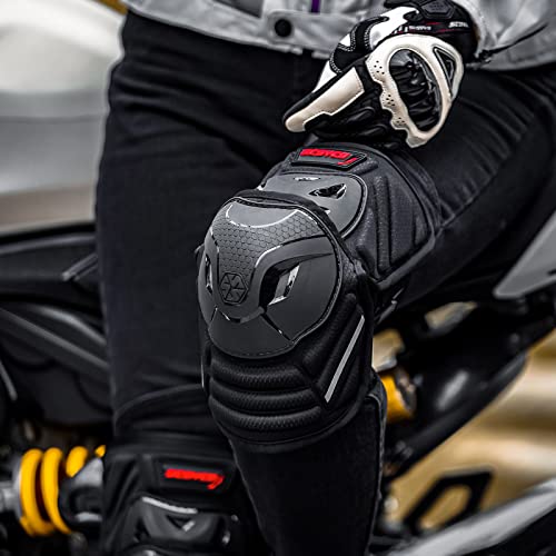 Scoyco 1 par de motocicleta joelho canela protetores de guarda preto blocos de joelho preto blocos