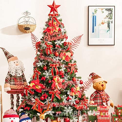 DLPY 6ft Premium Ornament Artificial Christmas Tree articulado em metal stand Red Star UNID ECO-ARQUIPELY para decoração