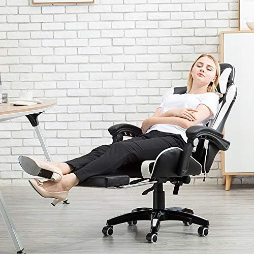 Paddia Gaming Chair Reclinner Ergonomic Racing Style com suporte lombar de massagem, 360 ° Bolsa
