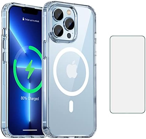 Elisorli Compatível com iPhone 12 6.1 Caixa CRISTAL Acessórios de células magnéticas Cristal