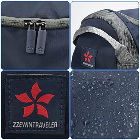 Bolsa de higiene pessoal Zzewintraveler, bolsa de armazenamento, sacola de captação para viagem, viagem de negócios,