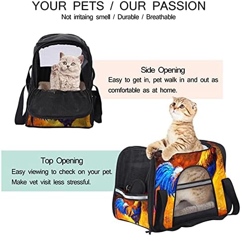 Portador de animais de estimação Pintura a óleo colorida Pintura a óleo Pet-fate Pet Travel para gatos, cães