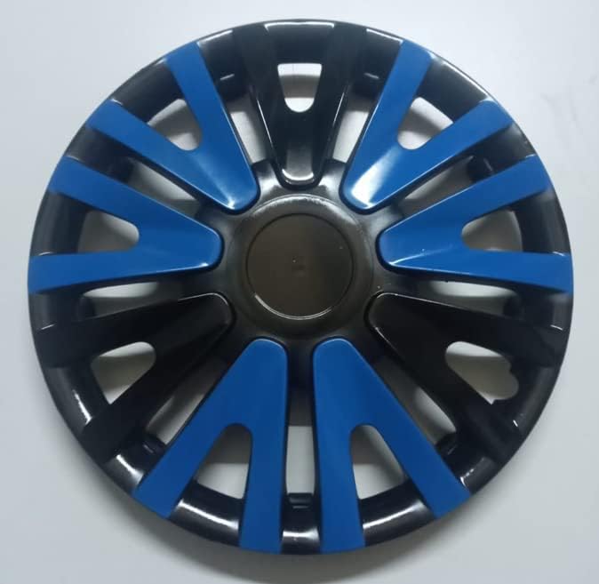 Conjunto de copri de tampa de 4 rodas 14 polegadas Black-Blue Hubcap Snap-On Fits Opel/Vauxhall