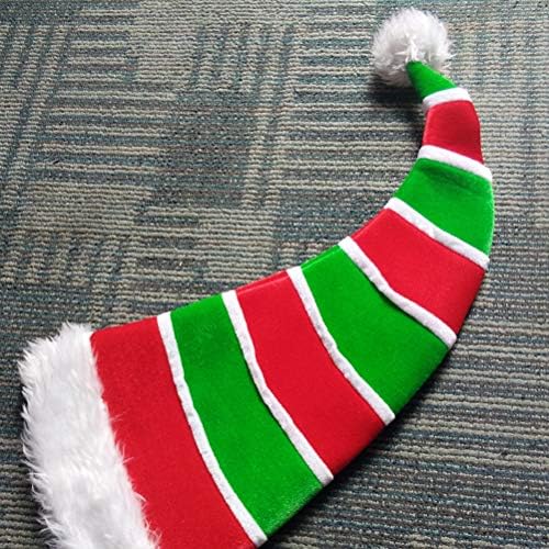 Luoem Christmas Elf Hat Hat Hat Função Função Chapéu Decorativo Pom Pom Pom Pom Favors Favors de Fotos