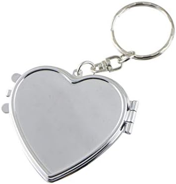 Nuobesty Love Chain-Chain em forma de coração Compact Travel Mirror espelho compacto espelho de