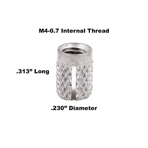 E-Z LOK Inserção rosqueada para a linha de aço inoxidável de rubor de plástico insere o pacote M4-0.7 de 5
