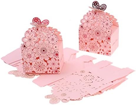 Caixa de presente de doces aboofan PCS Caixa de casamento Padrão de flor Favor Favor de papel artesanal