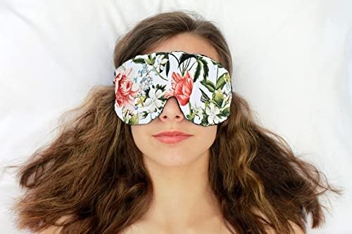 Candi Andi feito à mão travesseiro de máscara para os olhos do sono - linho preenchimento de semente - lavanda