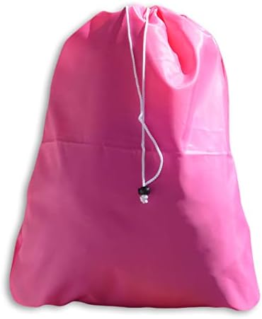 Bolsa de lavanderia extra grande com cordão, cor: vermelho, tamanho: 30x45