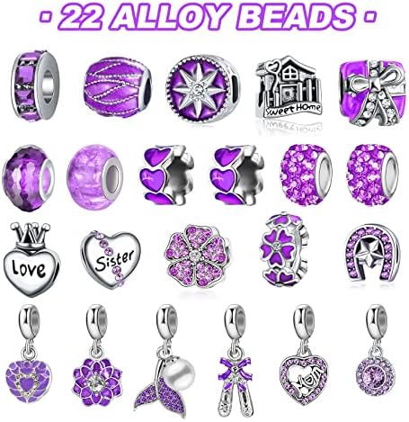 Mjarttoria Bundle - Blue Jewelry Advent Calendar 2022 para meninas e joias roxas calendário advento