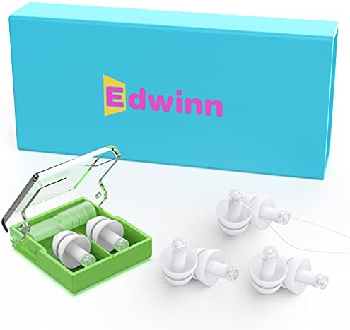 Plugues de orelha de Edwinn para redução de ruído, 3 pares de plugues de ouvido com ruído invisíveis,