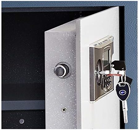 Teerwere Safe Box Safe Office Small Senha Segura de 35 cm de altura All Aço Security Wall Family Safe Box com chave