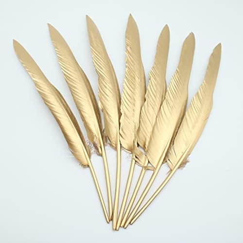 Pumcraft Feather for Craft 20pcs/lote penas de ganso de ouro 30-35cm/12-14 polegadas Acessórios para decoração