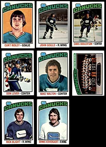 1976-77 Topps Vancouver Canucks perto da equipe Set Vancouver Canucks VG/Ex+ Canucks